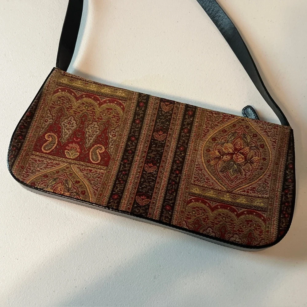 Elegant Brown Tapestry Bohemian Patterned Women's Bag